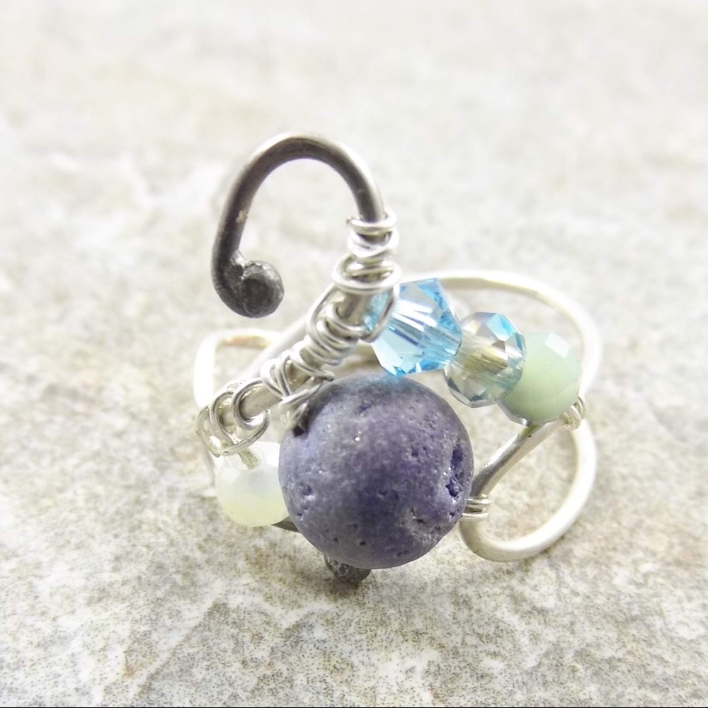 Sterling silver and amethyst ring
